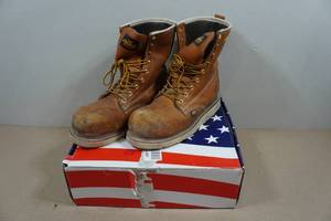 lot 257 image: Thorogood Mens 8 American Heritage Plane Toe Work Boots - Size 10