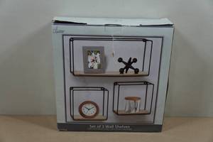 lot 294 image: Set of 3 Wall Shelves