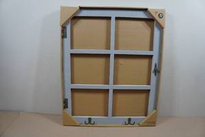 lot 297 image: Decorative Window Panel with Hooks