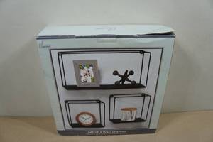 lot 301 image: Set of 3 Wall Shelves