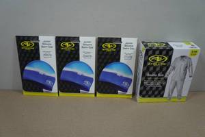 lot 314 image: 3 Junior Swim Caps and Sauna Suit