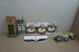 lot 315 image: Assorted Kitchen - Oil Bottles, Glass Straws, Wine Openers