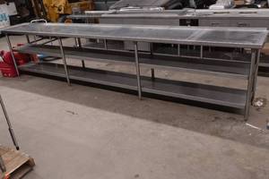 lot 3 image: Stainless Steel Prep Table
