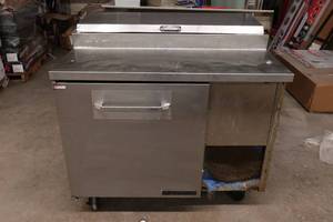 lot 23 image: Stainless Steel Refrigerated Prep Table