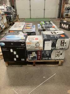 lot 5 image: Massive Pallet of Brand Name Misc Faucets, Showers, Fixtures, Towel Bars, Bathroom Fans, Ceiling Fans, Lights, and More (Parts Only) (Great for eBay Sellers)