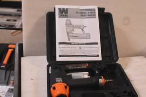 lot 68 image: WEN 61723K 18-Gauge 38-Inch to 2-Inch Brad Nailer with Carrying Case