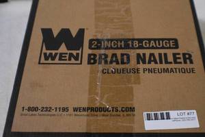 lot 77 image: WEN 61721 18-Gauge 38-Inch to 2-Inch Pneumatic Brad Nailer