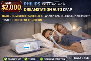 lot 12 image: MSRP $2,000 PHILIPS RESPIRONICS DREAMSTATION AUTO CPAP MACHINE HEATED HUMIDIFIER PROFESSIONAL SLEEP THERAPY DEVICE WCARRY BAG, RESERVOIR&nbsp&amp&nbspPOWER SUPPLY - EXCELLENT WORKING CONDITION - MASKHOSE NOT INCLUDED