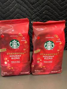 lot 17 image: Box S - Starbucks Holiday Blend Ground Coffee 17 oz - Limited Edition (2 Bags)