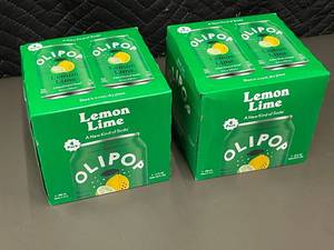 lot 148 image: BP - OLIPOP Lemon Lime Soda - 12 Fl Oz Cans - 4-Pack (Lot of 2)