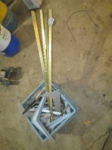 lot 281 image: Plastic milk crate filled with meta...