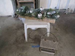 lot 161 image: Outdoor patio side table and outdoo...