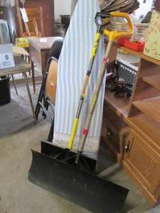 lot 185 image: Pair of metal folding chairs, ironi...