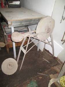 lot 217 image: Antique metal framed foot operated ...