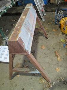 lot 232 image: Folding metal saw horse...