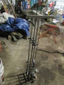 lot 264 image: Metal freestanding fishing pole hol...