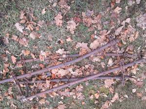 lot 38 image: Vintage metal agricultural drag har...