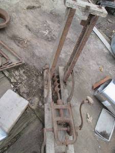 lot 42 image: Antique Timber framing beam boring ...