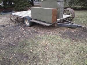 lot 5 image: Hay wagon, bed is 13 x 8...