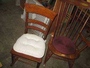 lot 118 image: 2 Antique rocking chairs...