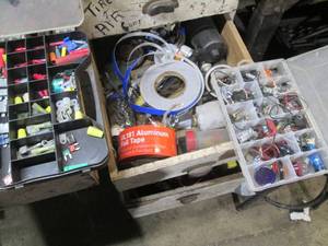 lot 134 image: Aluminum foil tape, part organizers...