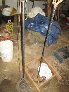 lot 284 image: Cast iron freestanding floor lamp b...