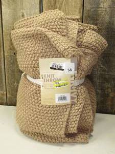 lot 58 image: nkIvy 50x60 Bree Knit Throw Blanket Brown
