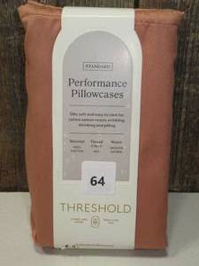 lot 64 image: Threshold Metallic Rust Sateen Cotton Standard 2 Pillowcase