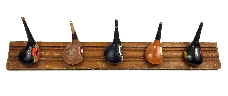 lot 12 image: Rustic Antique Wooden Golf Club Head coat hook