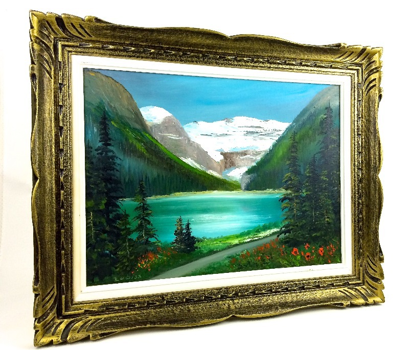 lot 17 image: Very Large Framed Original Vintage Oil By Listed Artist Dubiss
