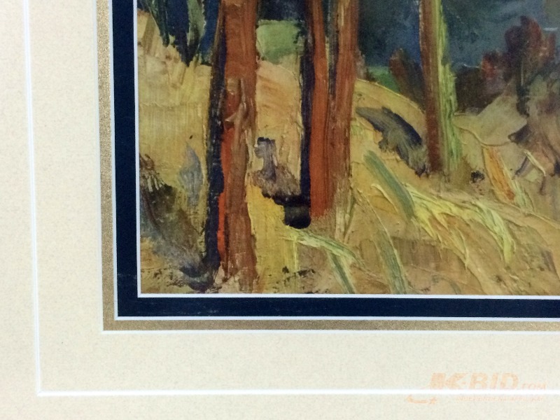 lot 37 image: Professionally Matted &  Framed Print by Paul Mozelbaum is 23 X 27.