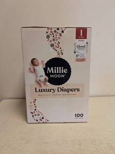 lot 2 image: NEW MILLIE MOON LUXURY DIAPERS SIZE 1 ( 6-11LBS )