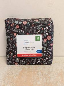 lot 10 image: NEW MAINSTAYS SUPER SOFT SHEET SET BRUSHED MICROFIBER