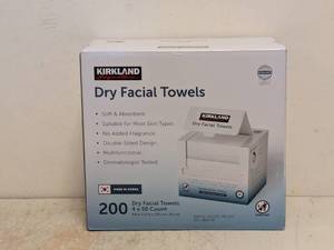 lot 59 image: NEW KIRKLAND SIGNATURE DRY FACIAL TOWELS 200CT