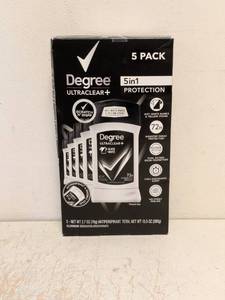 lot 84 image: NEW DEGREE ULTRACLEAR PLUS DEODORANT 5PK