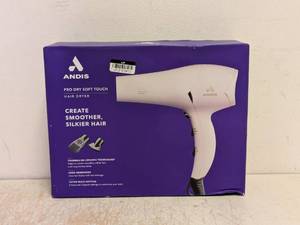 lot 100 image: NEW ANDIS PRO DRY SOFT TOUCH HAIR DRYER