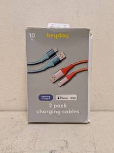 lot 118 image: NEW HAYDAY LIGHTNING TO USB-A CHARGING CABLES 2PK