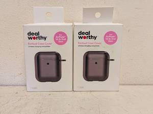 lot 119 image: (2) NEW DEAL WORTHY EARBUD CASE COVER FOR AIRPODS 1ST & 2ND GEN