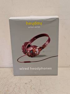 lot 123 image: NEW HAYDAY ARTIST SERIES WIRED HEADPHONES FLORAL
