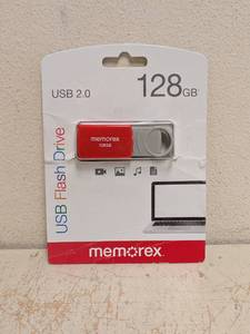 lot 131 image: NEW MEMOREX 128GB USB FLASH DRIVE
