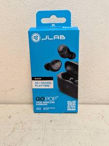 lot 133 image: NEW JLAB GO POP TRUE WIRELESS EARBUDS