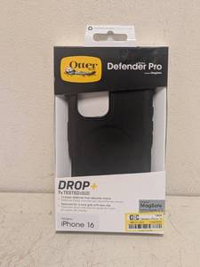 lot 144 image: NEW OTTERBOX DEFENDER PRO SERIES PHONE CASE FOR IPHONE 16 BLACK