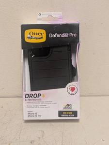 lot 151 image: NEW OTTERBOX DEFENDER PRO SERIES PHONE CASE IPHONE 12,12 PRO BLACK