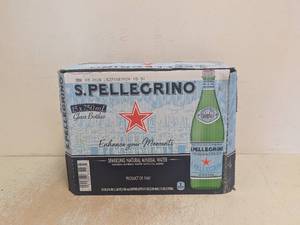 lot 192 image: NEW S. PELLEGRINO SPARKLING NATURAL MINERAL WATER 750ML 15PK