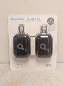 lot 222 image: NEW SOUNDCORE SELECT 4 GO BLUETOOTH SPEAKERS 2PK