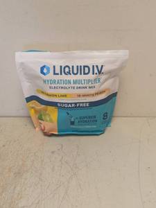 lot 246 image: NEW LIQUID I.V ELECTROLYTE DRINK MIX LEMON LIMEWHITE PEACH 30CT