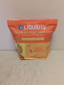 lot 258 image: NEW LIQUID I.V ELECTROLYTE DRINK MIX MANGO PASSION FRUITLEMON LIME 26CT