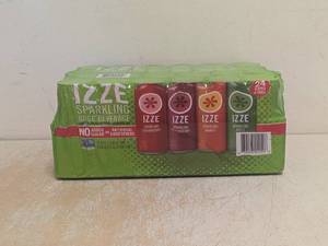 lot 163 image: NEW NEW IZZE SPARKLING JUICE BEVERAGE VARIETY PACK 24CT