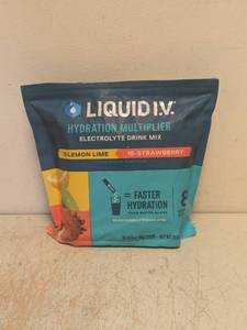 lot 250 image: NEW LIQUID I.V ELECTROLYTE DRINK MIX STRAWBERRYLEMON LIME 30CT