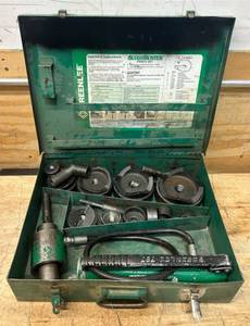 Greenlee 7310SB SlugBuster Knockout Punch Set For 1/2  thru 4  Conduit With Hydraulic Driver Msrp $2,822.77